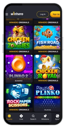 WinHero casinò entra